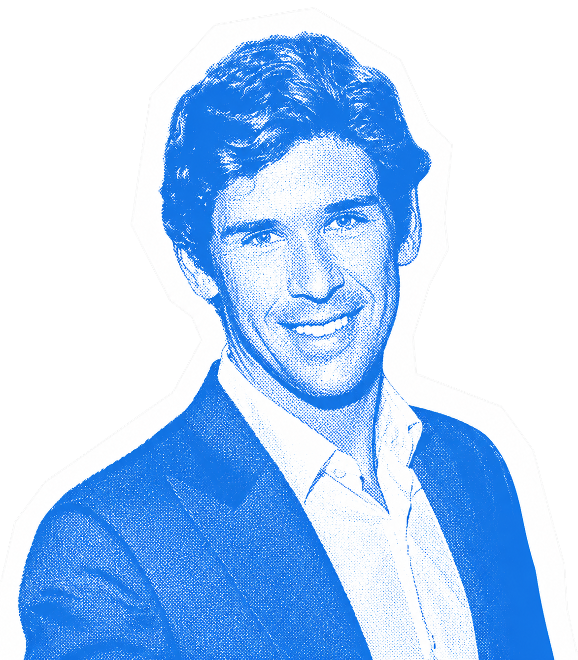Portrait stylisé de François Moiroux, fondateur de L'Académie des Mandataires